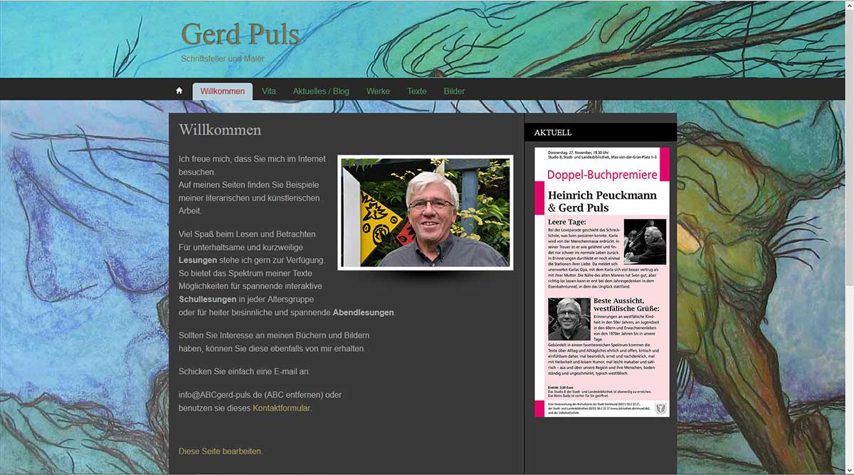Gerd Puls Webside screenshot
