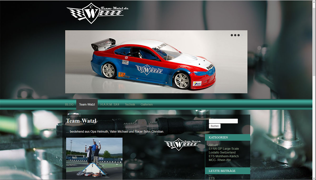 Team Watzl webside screenshot